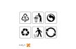 آرم و لوگو بازیافت و سطل زباله وکتور (لایه باز)
